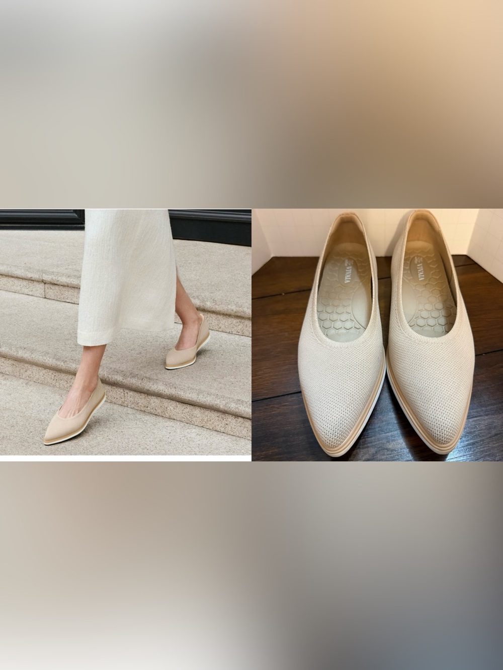 Vivaia Veronica All Day Standing Comfort Water Repellent Flats Washable
Almond